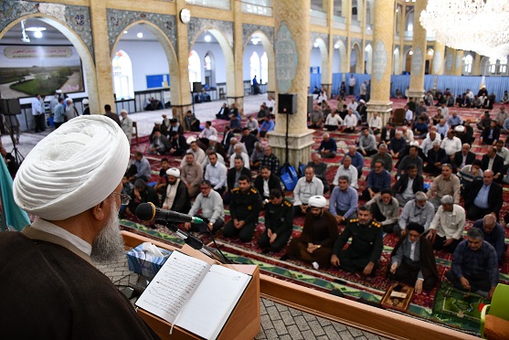 حضور سبزیچی در نماز جمعه شهرستان بناب