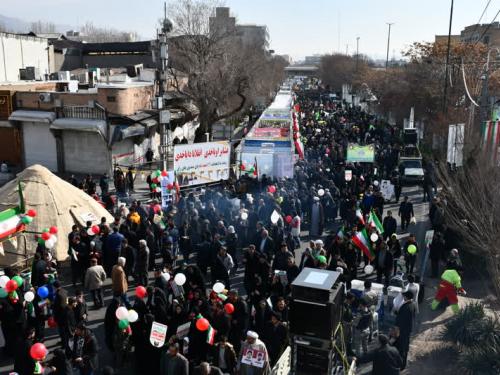 جشن چهل و پنجمین سالگرد پیروزی انقلاب اسلامی و راهپیمایی یوم الله ۲۲ بهمن در تبریز همزمان با سراسر کشور با تجمع پرشور و باشکوه مردم در میدان نماز شهر برگزار شد.