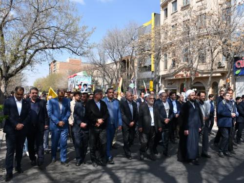 حضور مدیرکل امور عشایر آذربایجان شرقی در راهپیمایی روز قدس